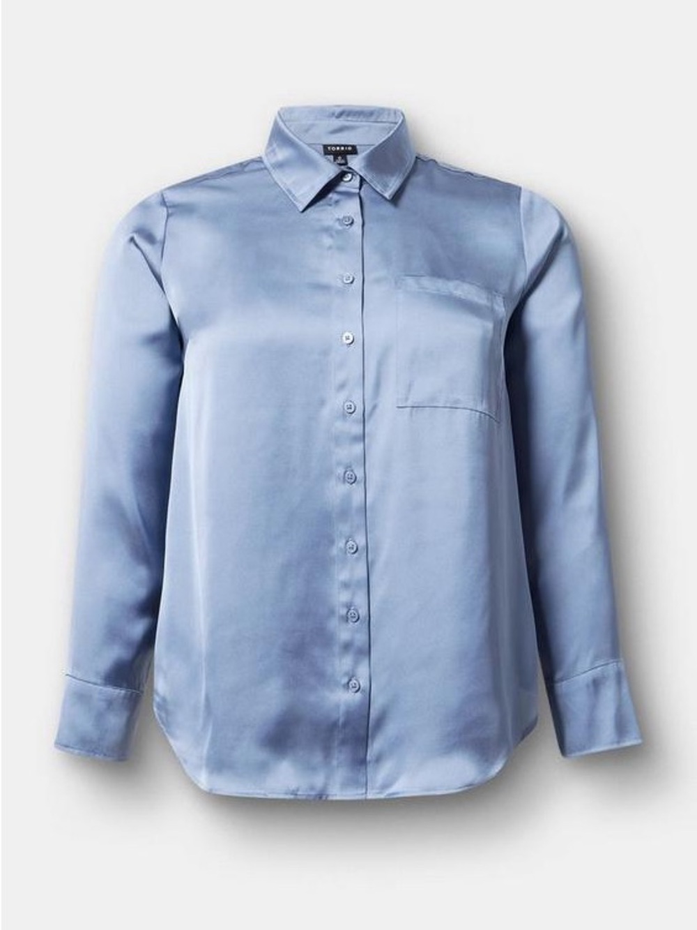 torrid Light Blue Satin Button-Down Blouse size large